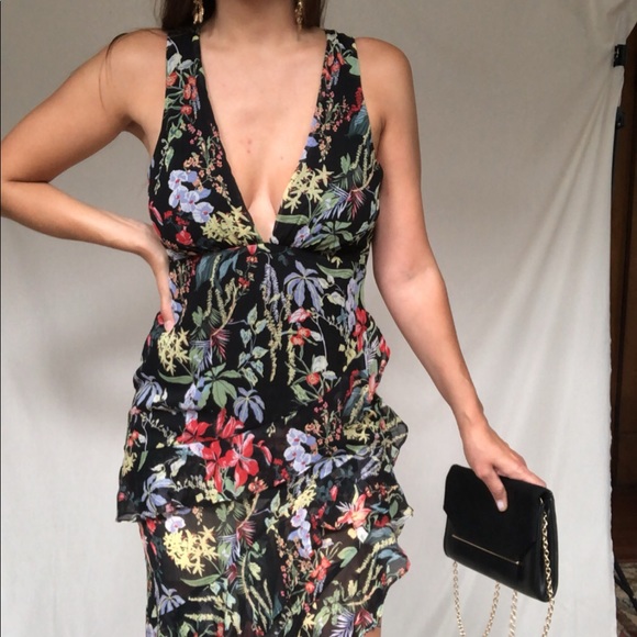 Floral Tiered Ruffle High-Low Dress - Picture 8 of 11